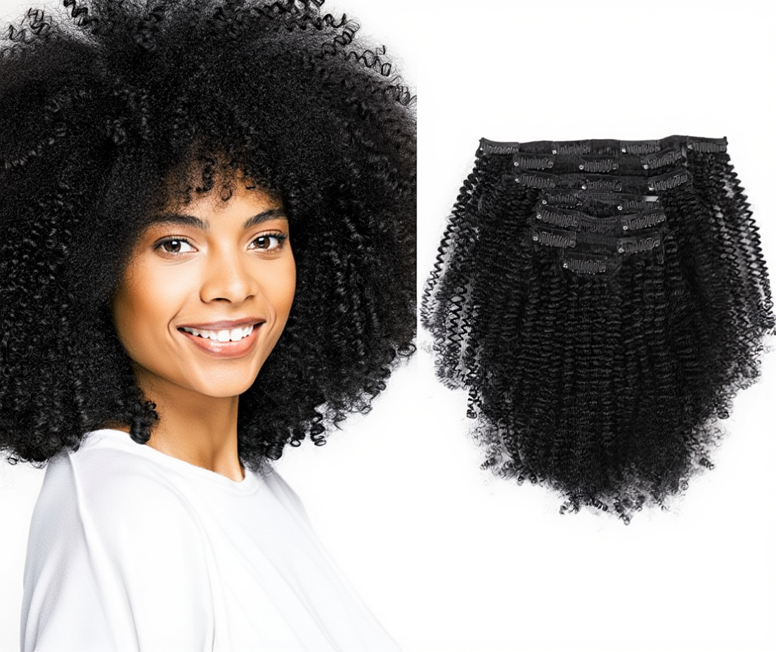 BBH Clip-In Extensions Kinky Afro